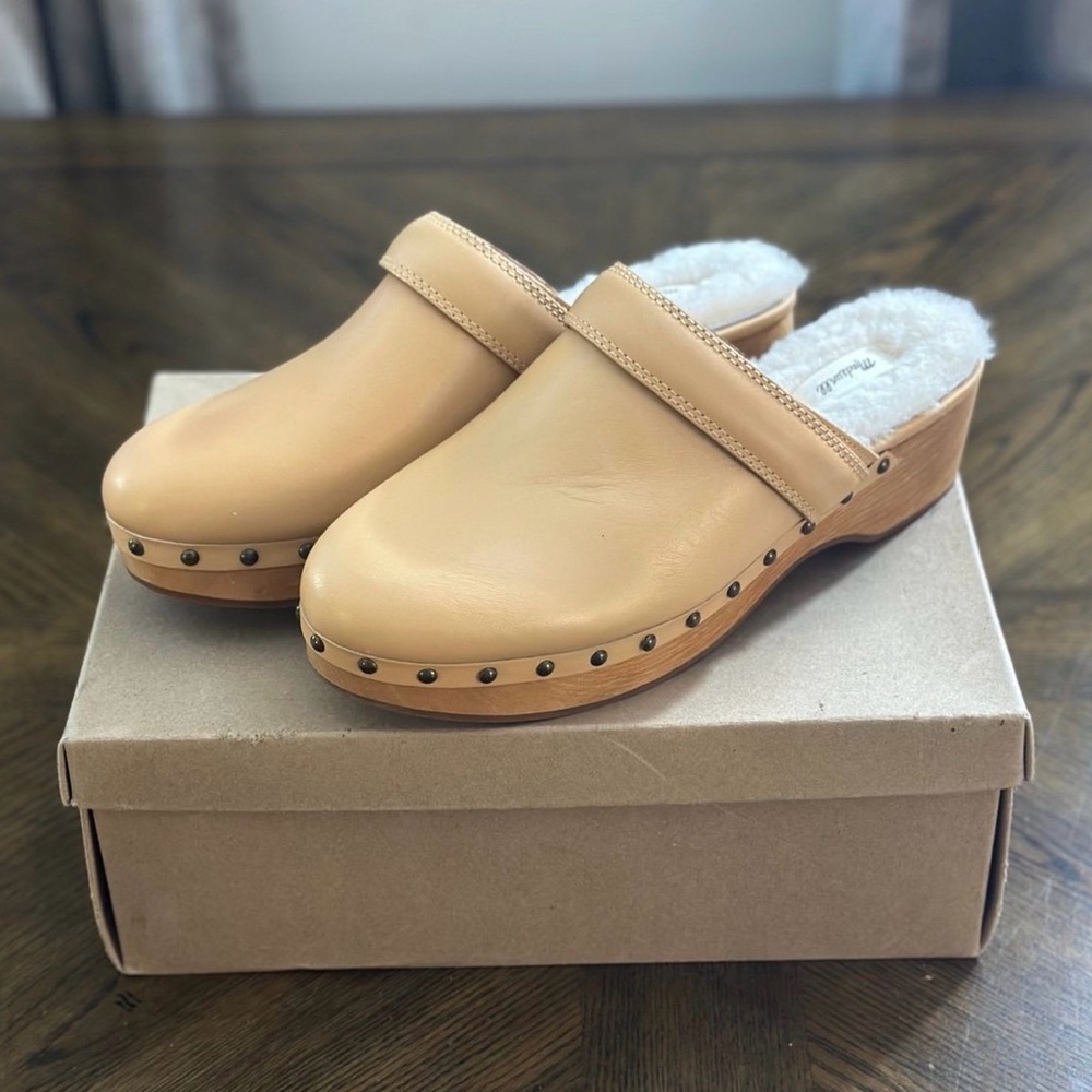 Madewell Beige Leather Mules - Picture 6 of 10